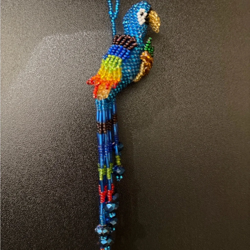 Handmade Beaded Parrot Keychain – Colorful & Fun